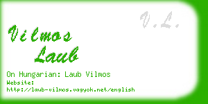 vilmos laub business card